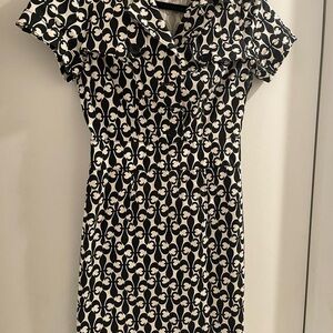 Club Monaco Black and White Mini Dress Size 2